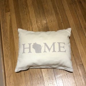 Small white decorative pillow
